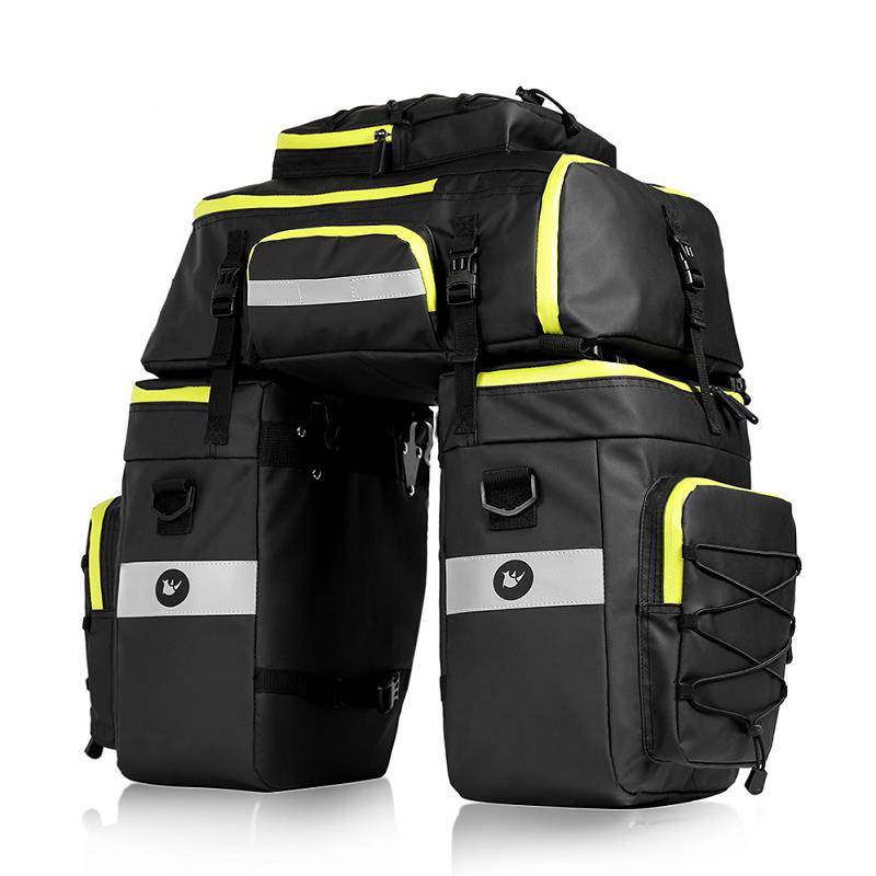 Bicycle Rear Rack Bag Mountain Bike 75L Large Capacity Waterproof Multifunctional 3-in-1 Saddle Bag Cycling Bag